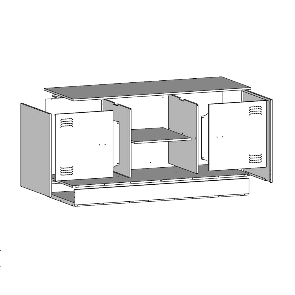 TV-Schrank Rosa 99x39x44 cm Stahl