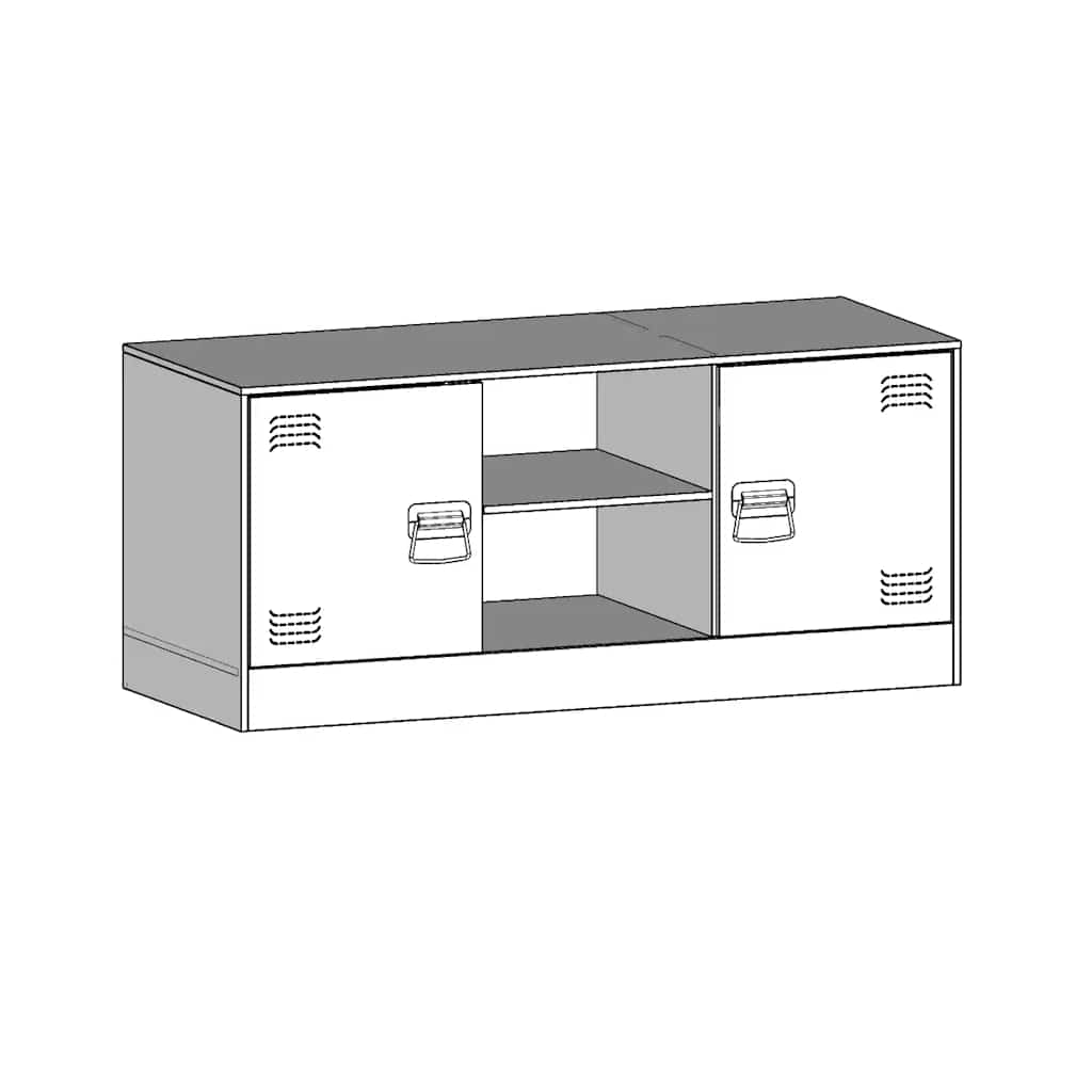 TV-Schrank Rosa 99x39x44 cm Stahl