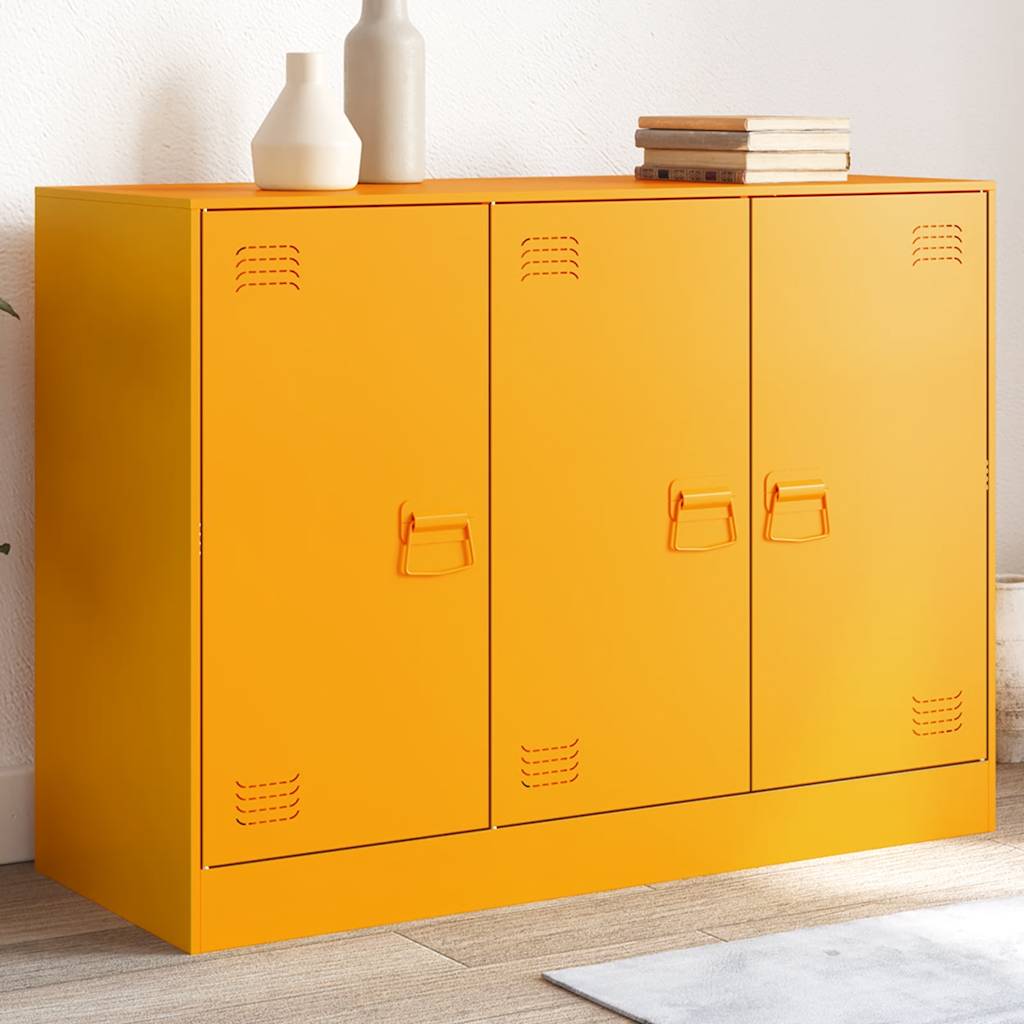 Sideboard Senfgelb 99x39x73 cm Stahl