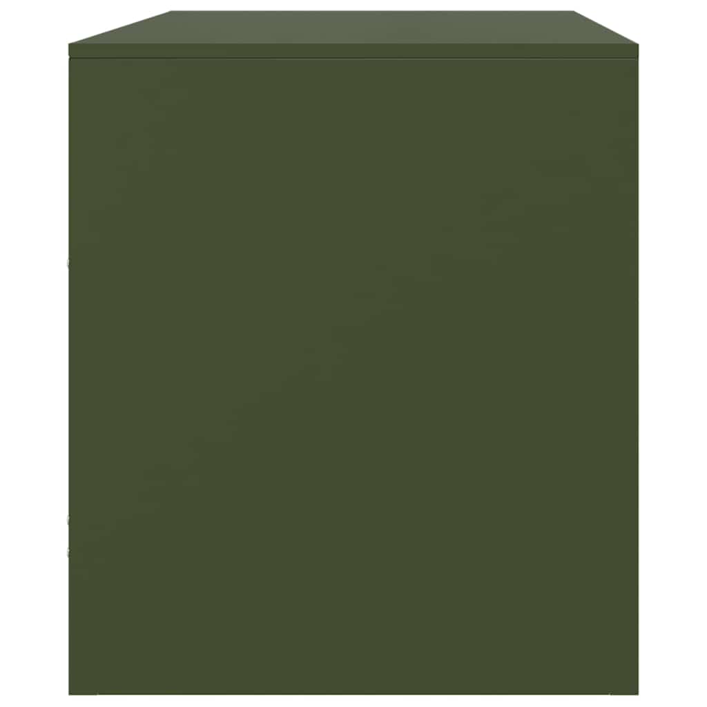 TV-Schrank Olivgrün 67x39x44 cm Stahl