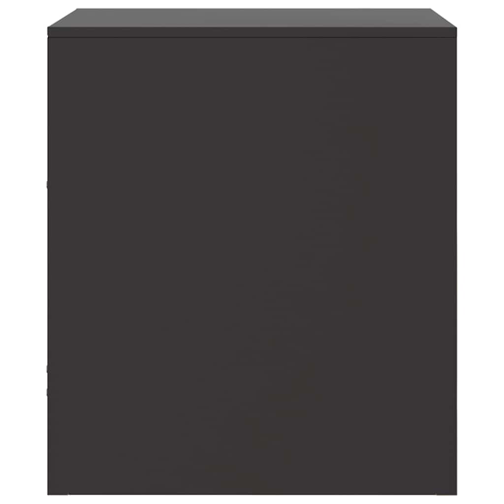 Nachttisch Schwarz 34,5x39x44 cm Stahl