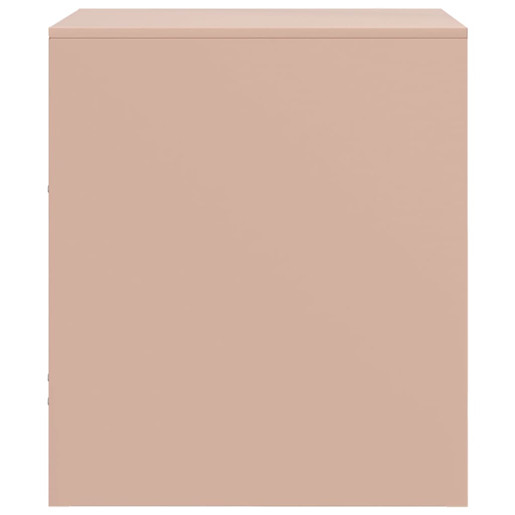 Nachttisch Rosa 34,5x39x44 cm Stahl