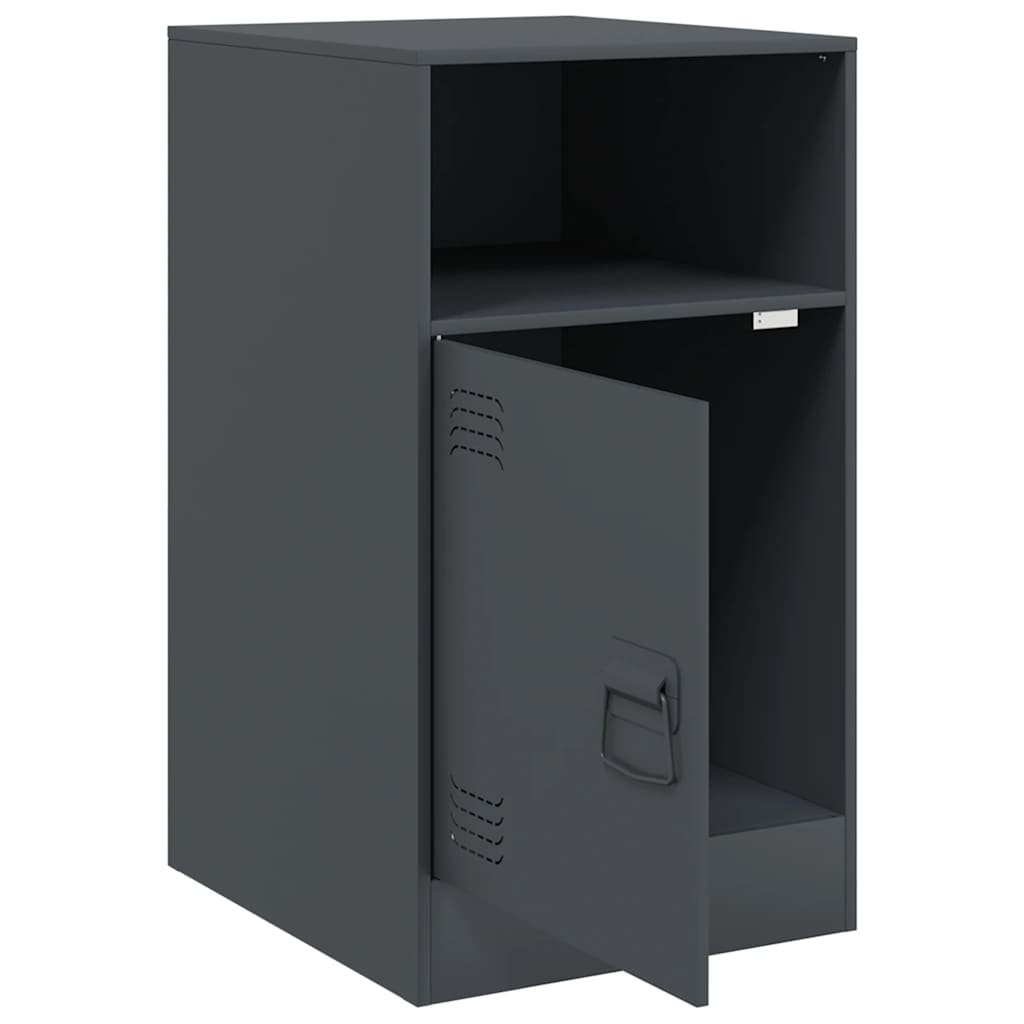 Nachttisch Anthrazit 34,5x39x62 cm Stahl