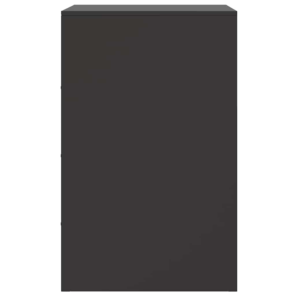 Nachttisch Schwarz 34,5x39x62 cm Stahl