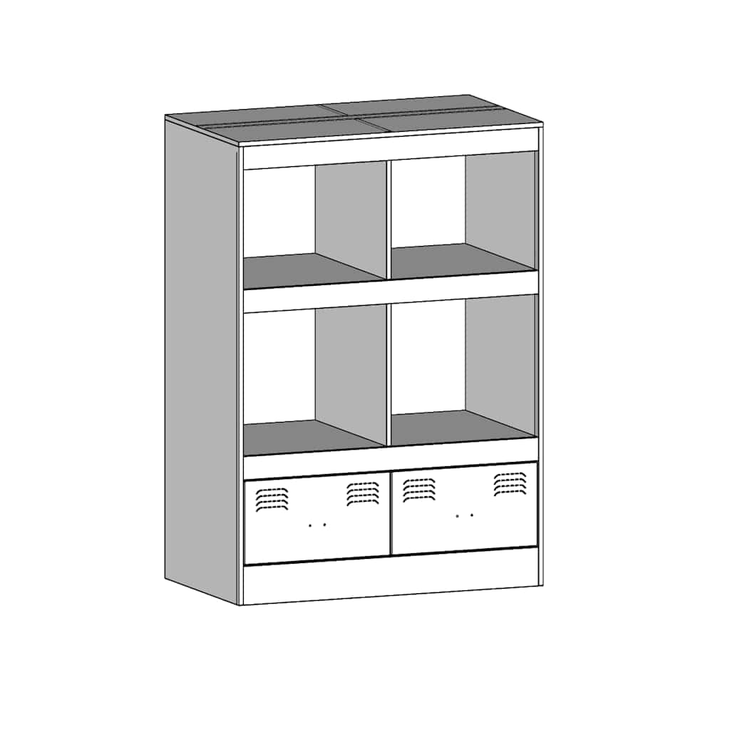 Highboard Senfgelb 67x39x95 cm Stahl
