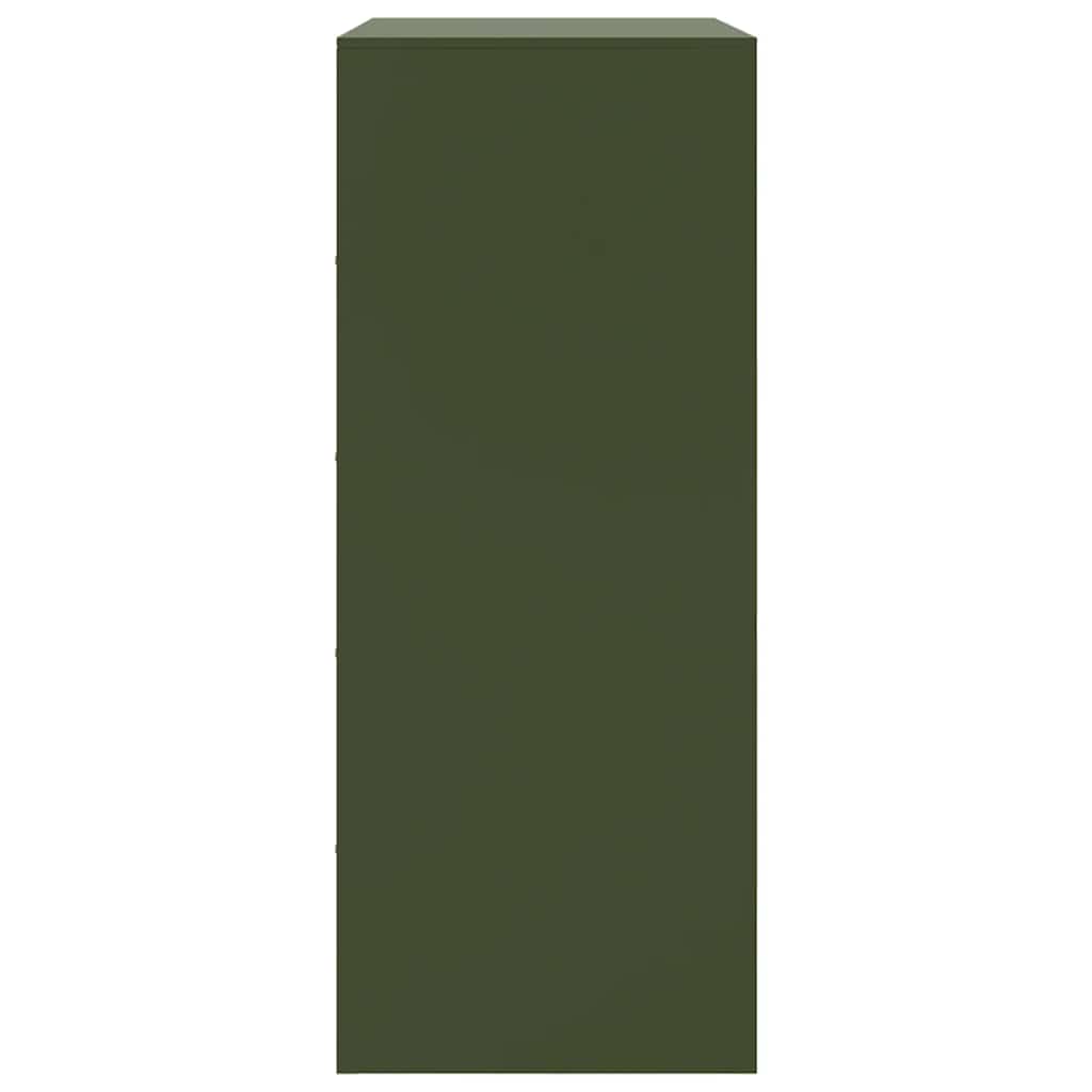 Highboard Olivgrün 67x39x95 cm Stahl