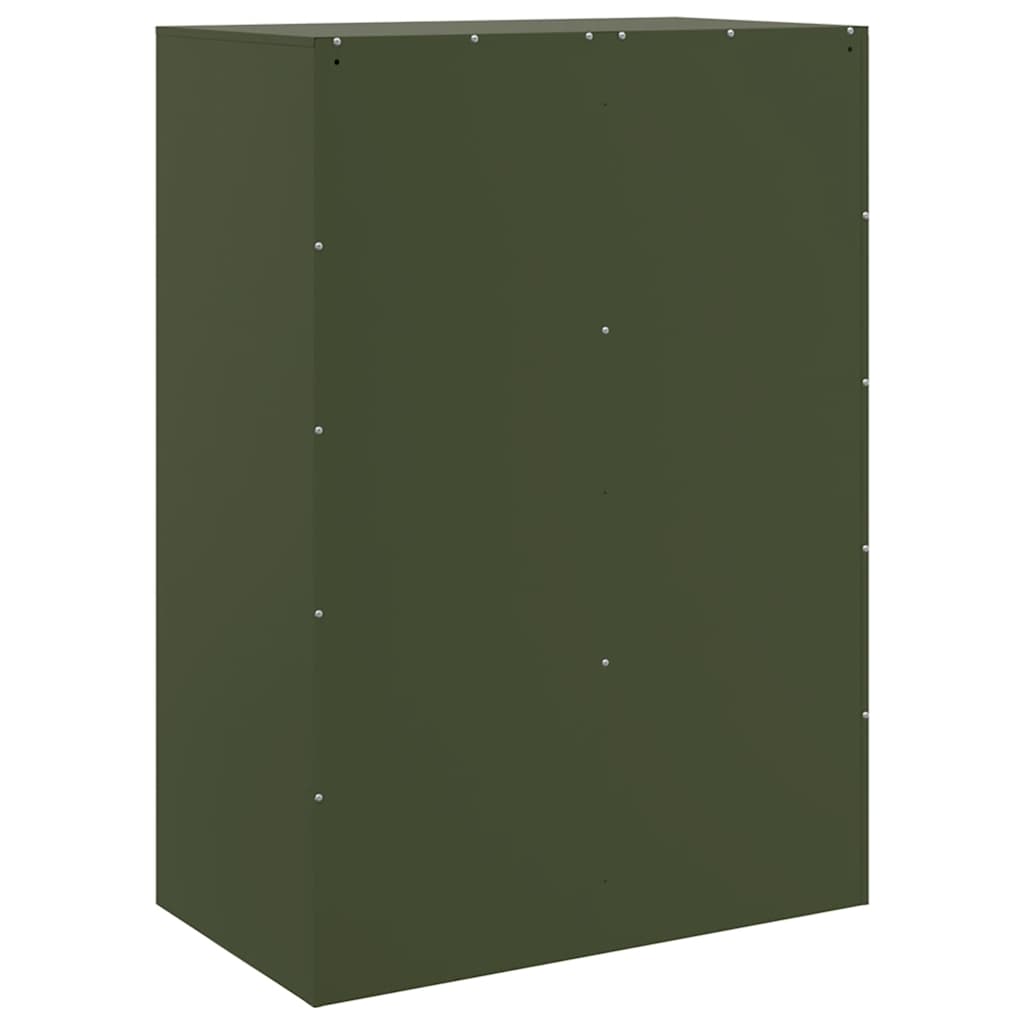 Highboard Olivgrün 67x39x95 cm Stahl