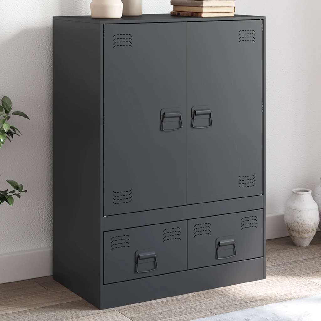 Highboard Anthrazit 67x39x95 cm Stahl