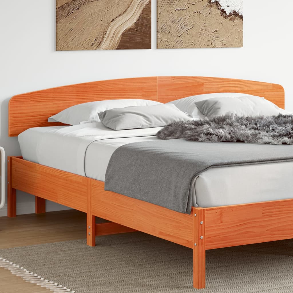 Kopfteil Wachsbraun 200 cm Massivholz Kiefer