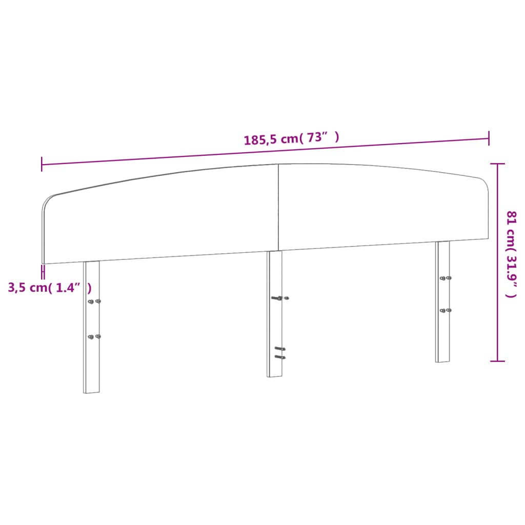 Kopfteil 180 cm Massivholz Kiefer