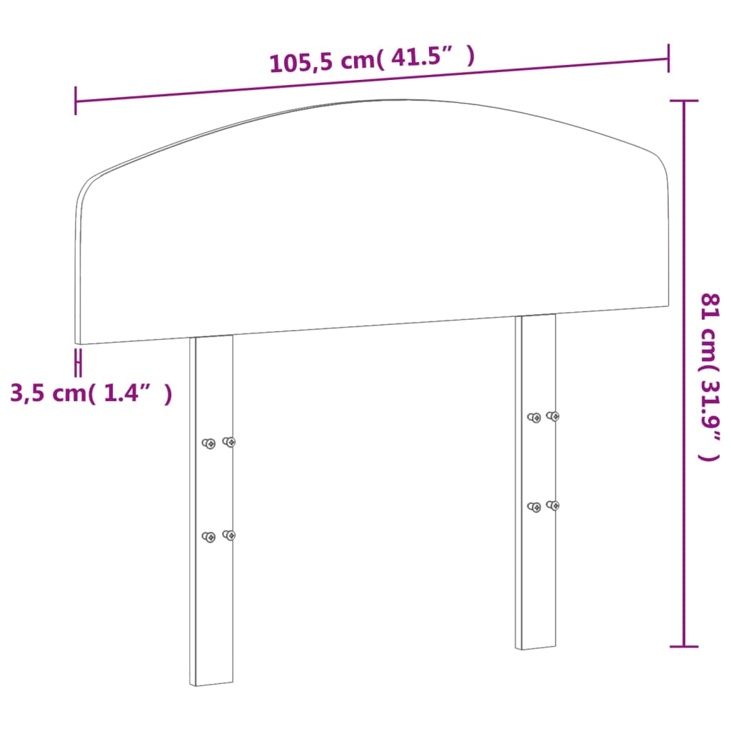 Kopfteil Wachsbraun 100 cm Massivholz Kiefer