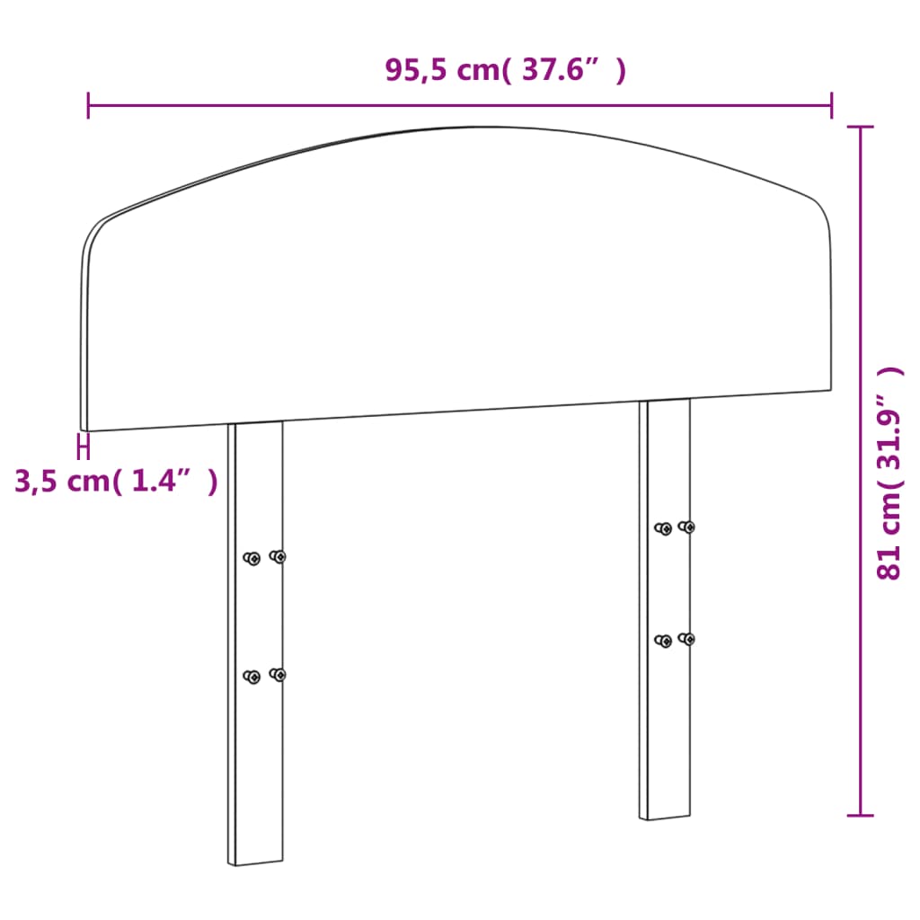 Kopfteil 90 cm Massivholz Kiefer