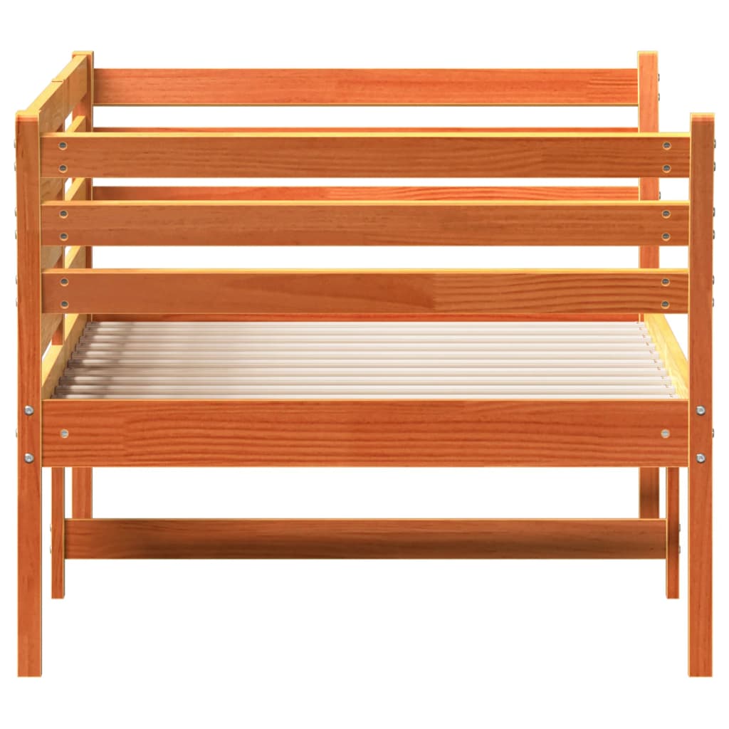 Tagesbett ohne Matratze Wachsbraun 75x190 cm Massivholz Kiefer
