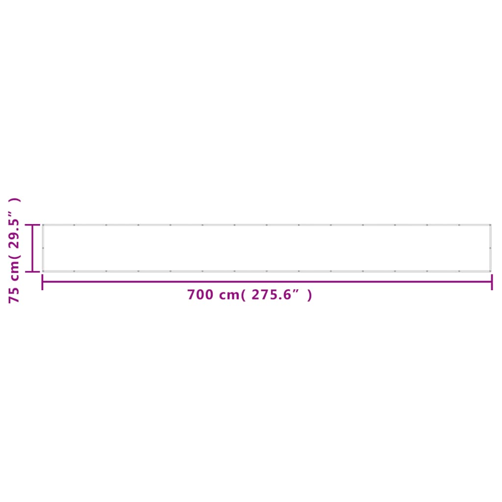 Balkonsichtschutz Sandfarben 75x700 cm 100 % Polyester-Oxford