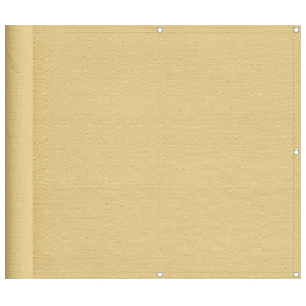 Balkon-Sichtschutz Sandfarben 90x600 cm 100% Polyester-Oxford