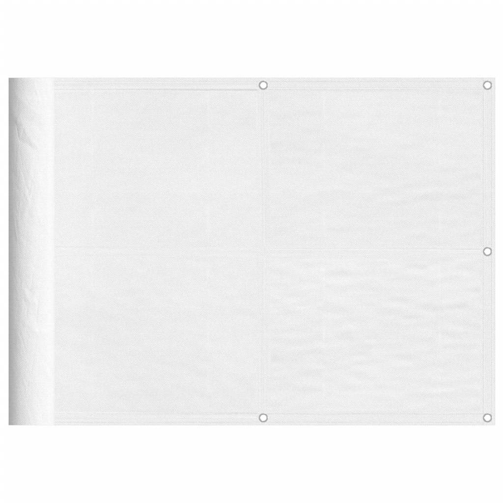 Balkon-Sichtschutz Weiß 75x1000 cm 100 % Polyester-Oxford