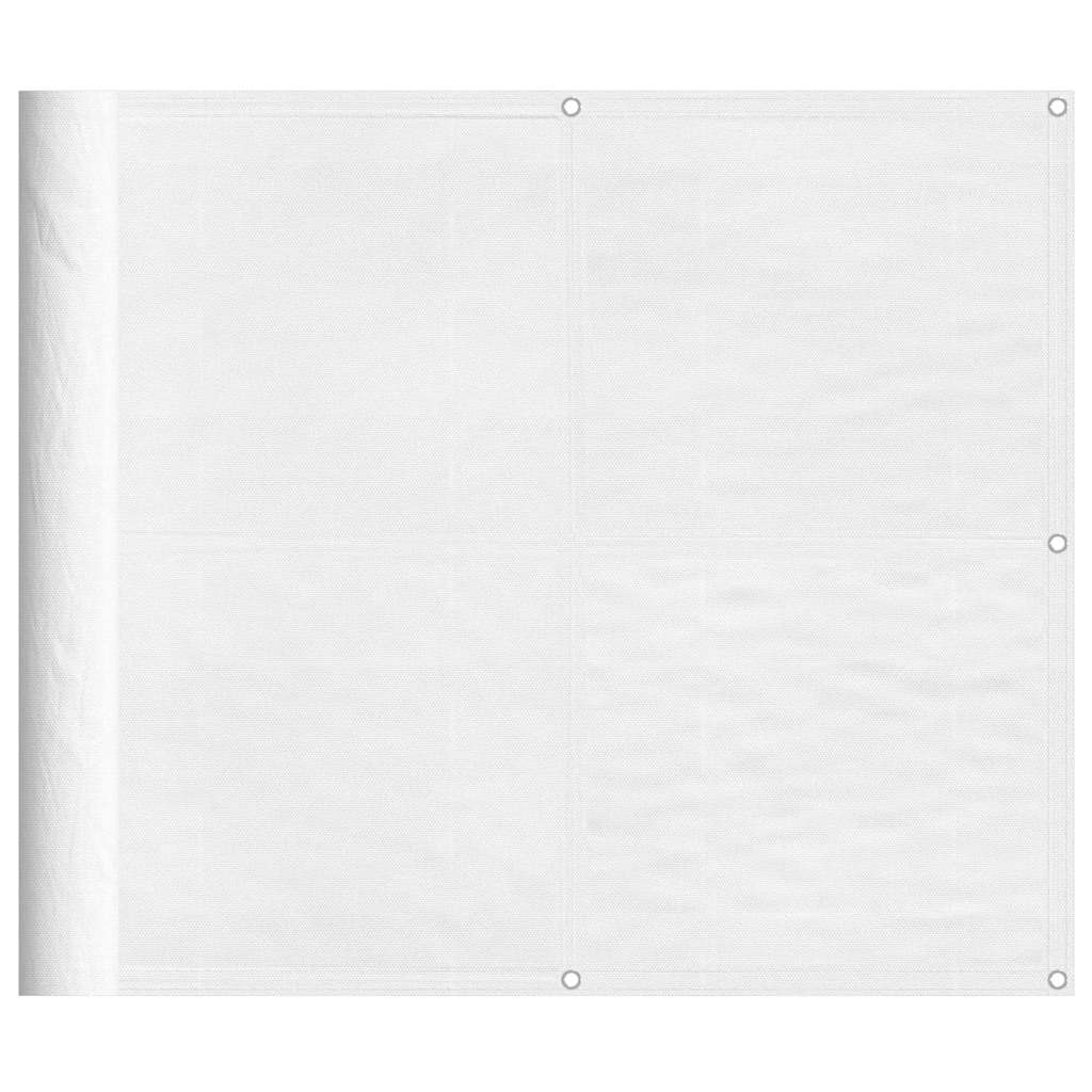 Balkon-Sichtschutz Weiß 90x700 cm 100 % Polyester-Oxford