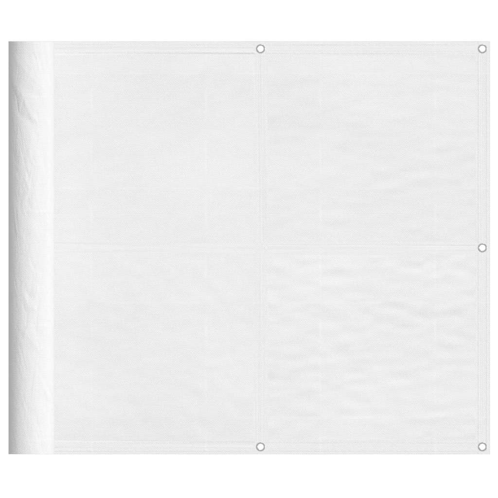 Balkon-Sichtschutz Weiß 90x800 cm 100 % Polyester-Oxford