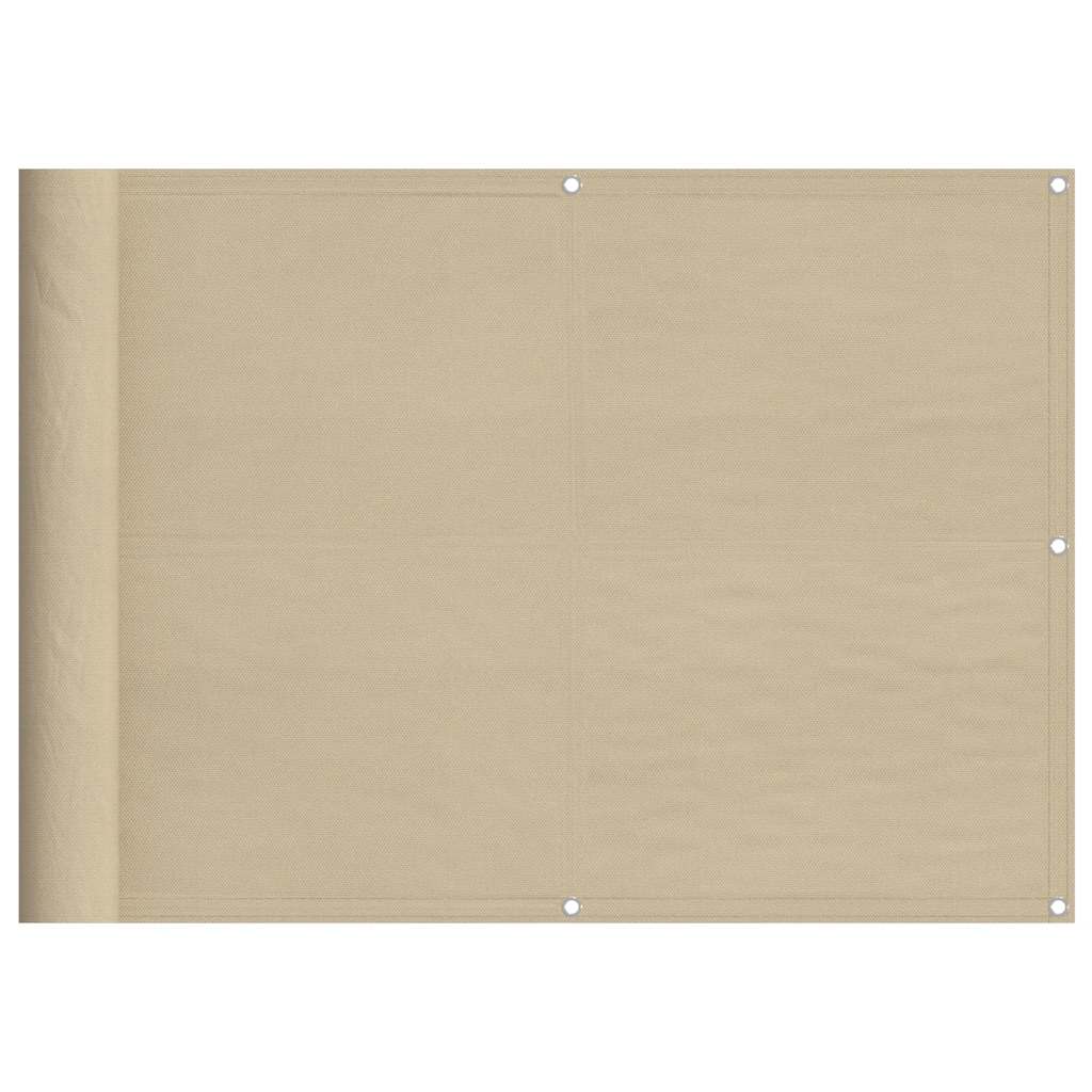 Balkon-Sichtschutz Beige 75x700 cm 100 % Polyester-Oxford