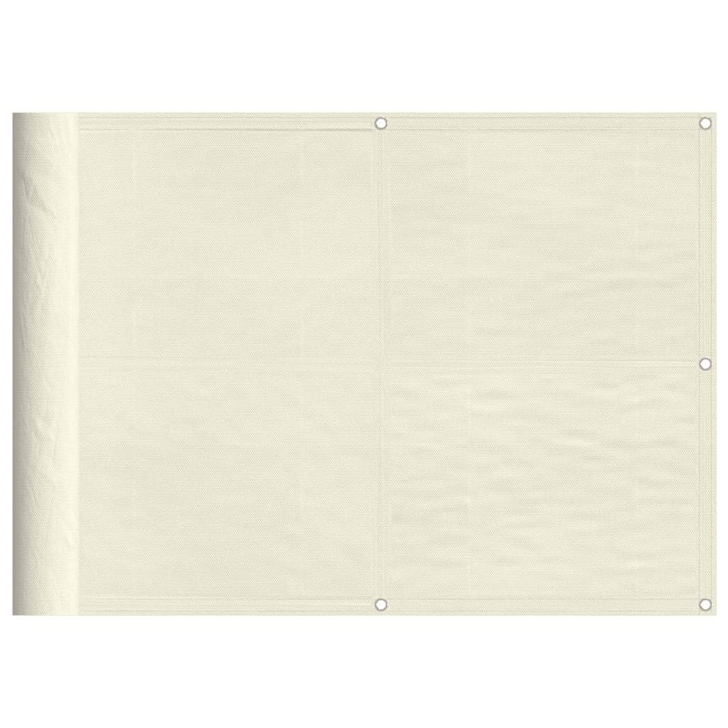 Balkon-Sichtschutz Creme 75x1000 cm 100 % Polyester-Oxford