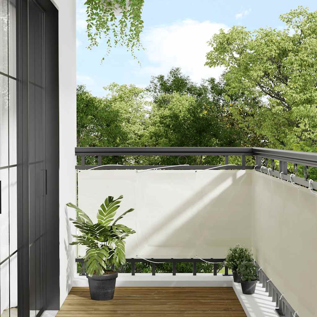 Balkon-Sichtschutz Creme 75x1000 cm 100 % Polyester-Oxford