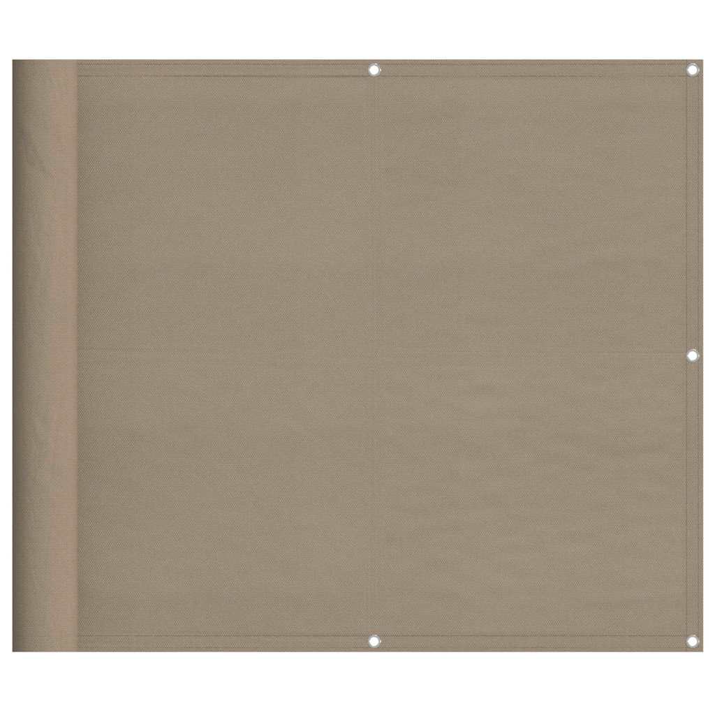 Balkon-Sichtschutz Taupe 90x700 cm 100 % Polyester-Oxford