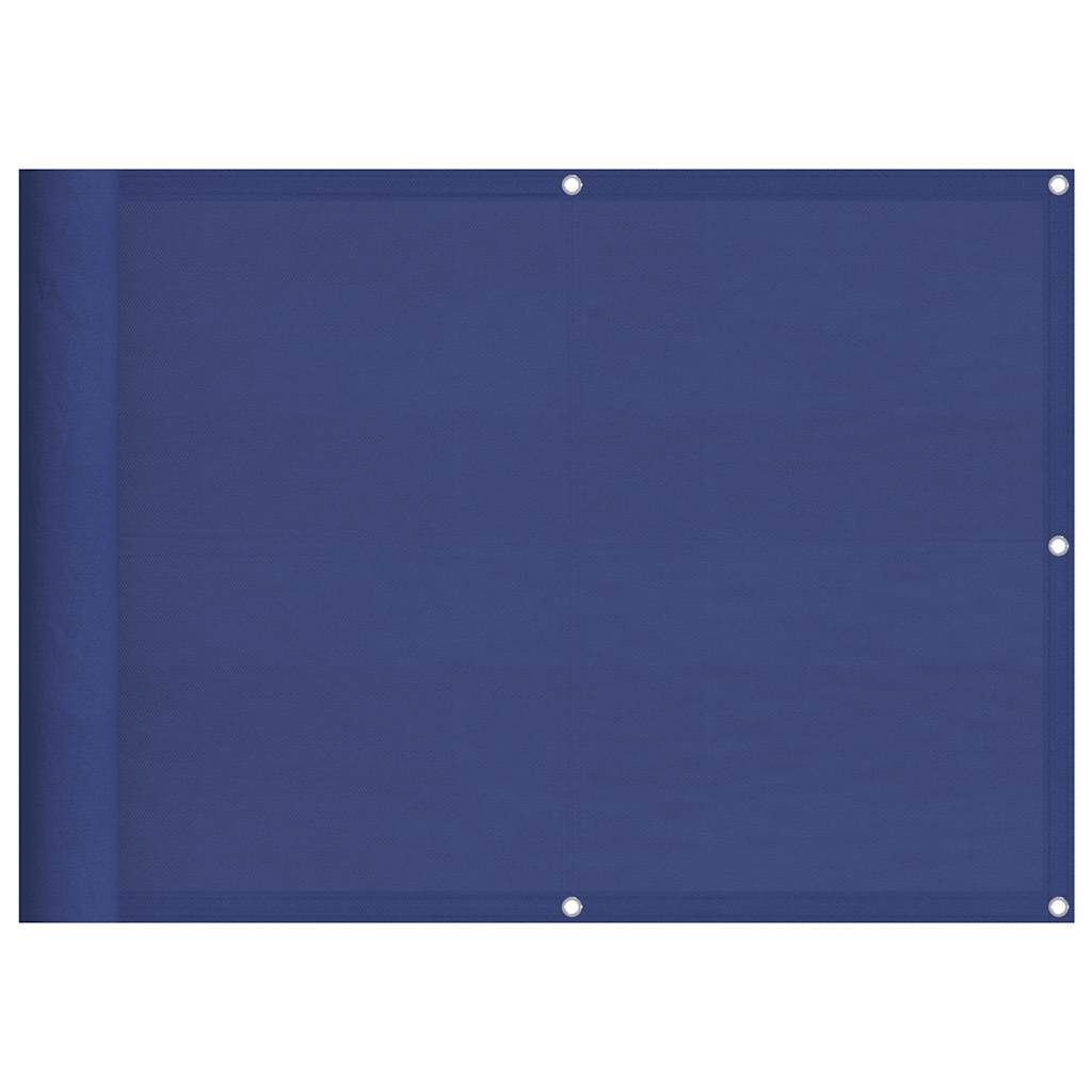 Balkon-Sichtschutz Blau 75x1000 cm 100 % Polyester-Oxford
