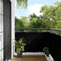 Balkon-Sichtschutz Schwarz 90x700 cm 100 % Polyester-Oxford