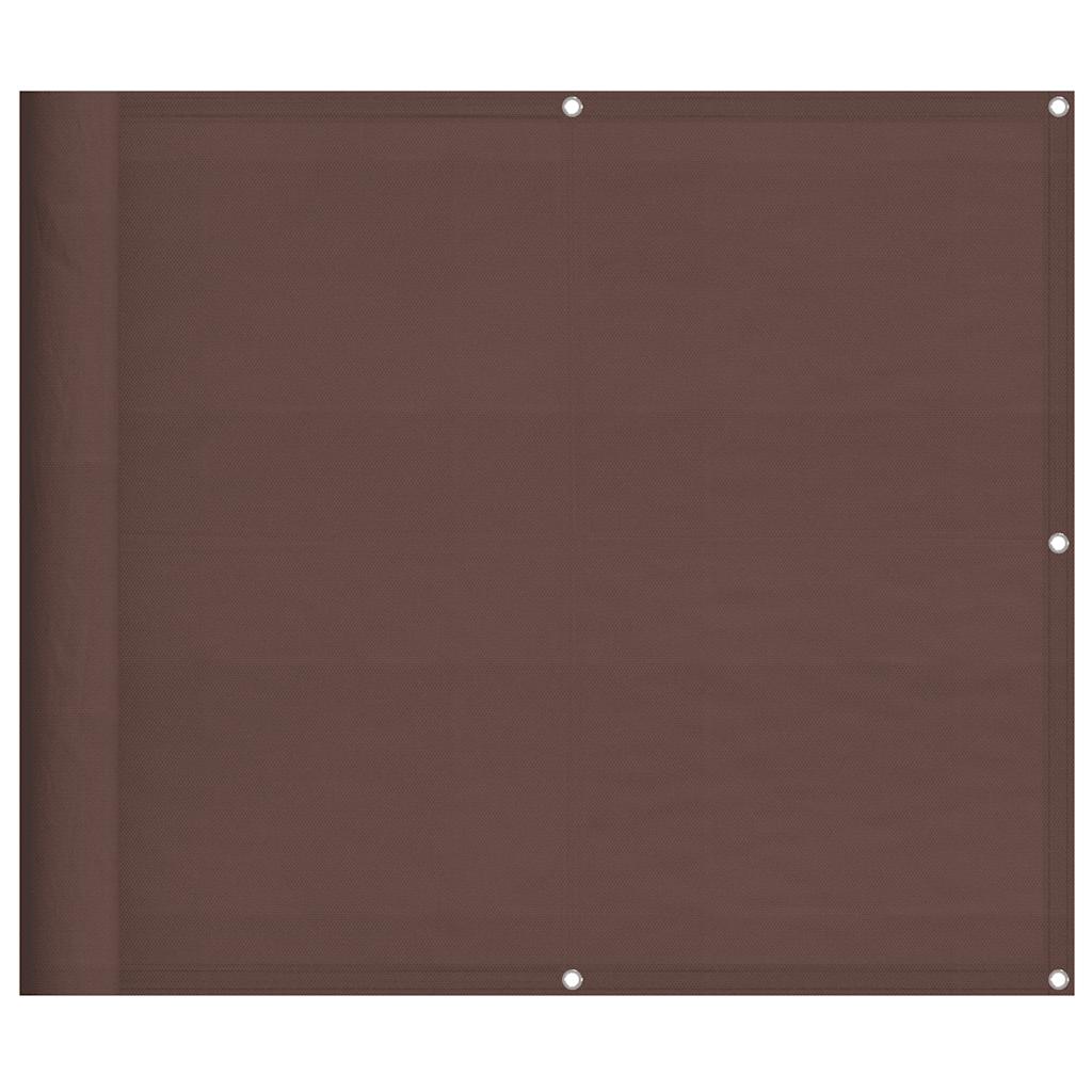 Balkon-Sichtschutz Braun 90x800 cm 100 % Polyester-Oxford
