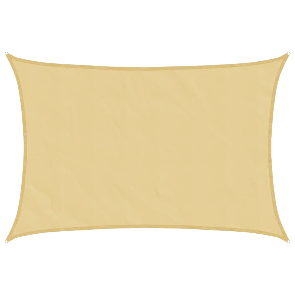 Sonnensegel Sandfarbe 5x4 m 100% Polyester Oxford