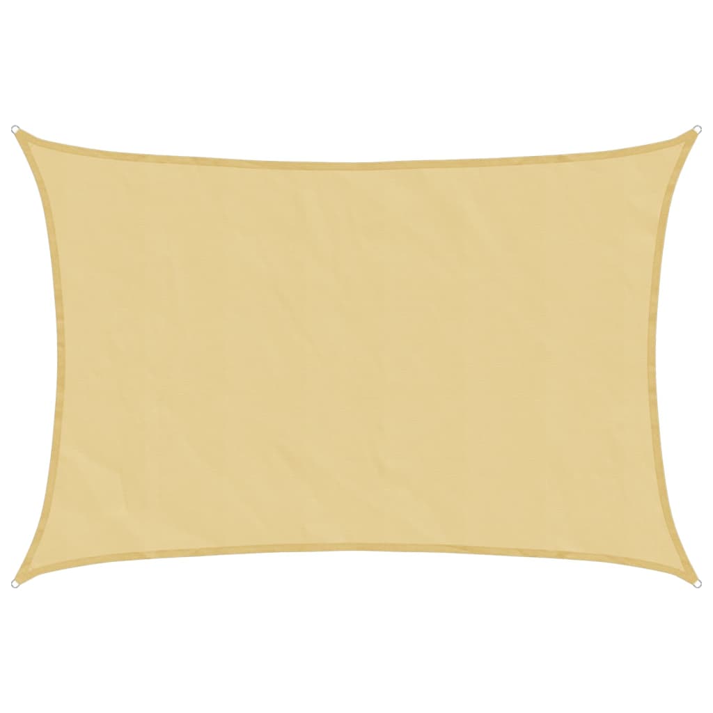 Sonnensegel Sandfarbe 6x4 m 100% Polyester Oxford