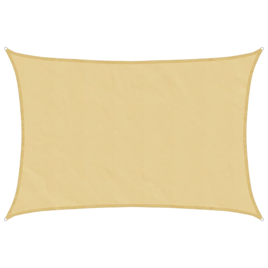 Sonnensegel Sandfarbe 6x5 m 100% Polyester Oxford