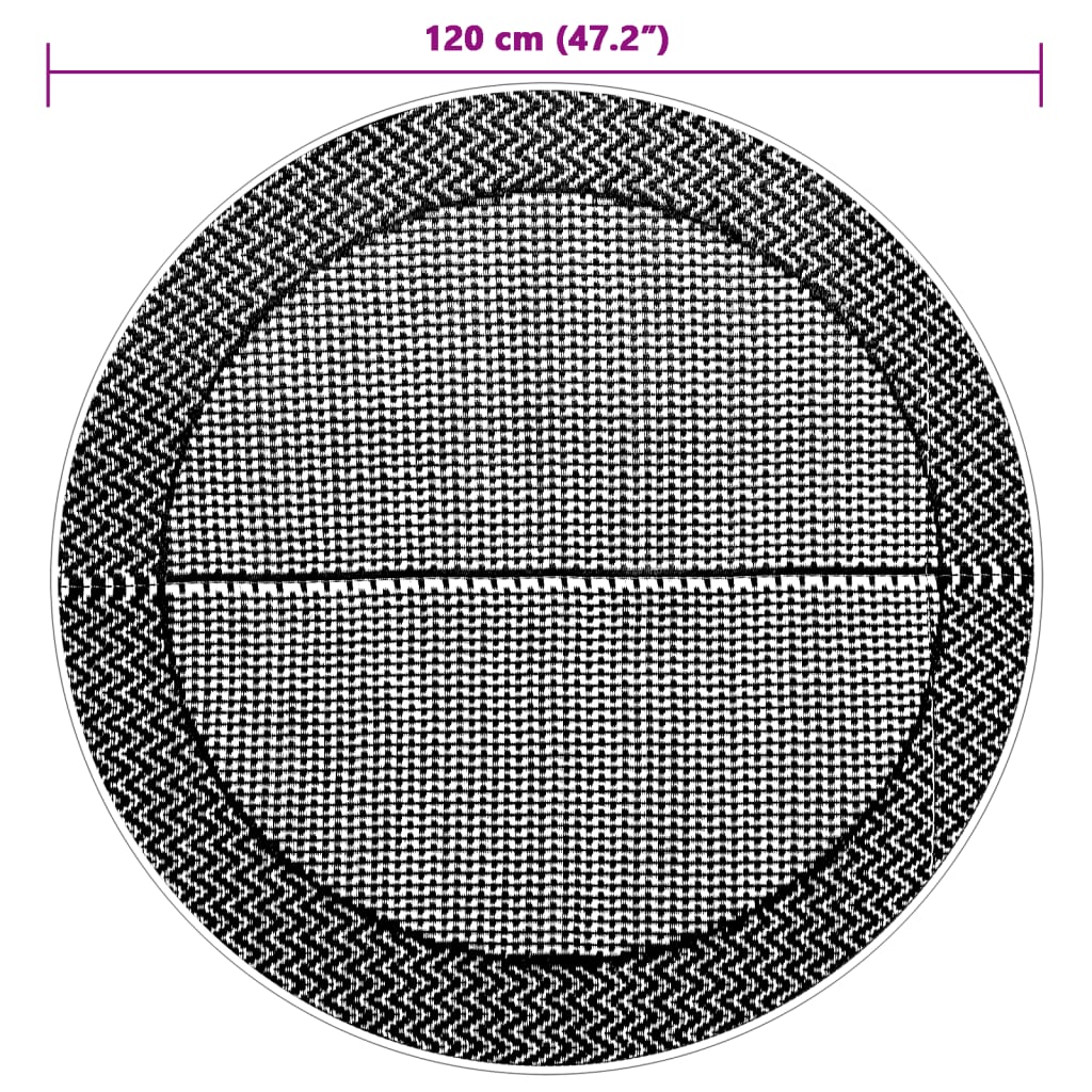 Outdoor-Teppich ARAKIL Grau Ø120 cm PP