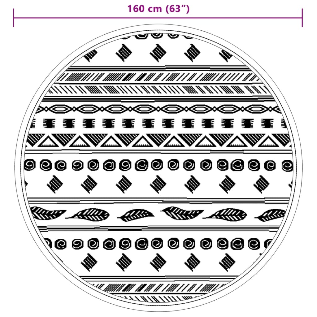 Outdoor-Teppich ARAKIL Grau Ø160 cm PP