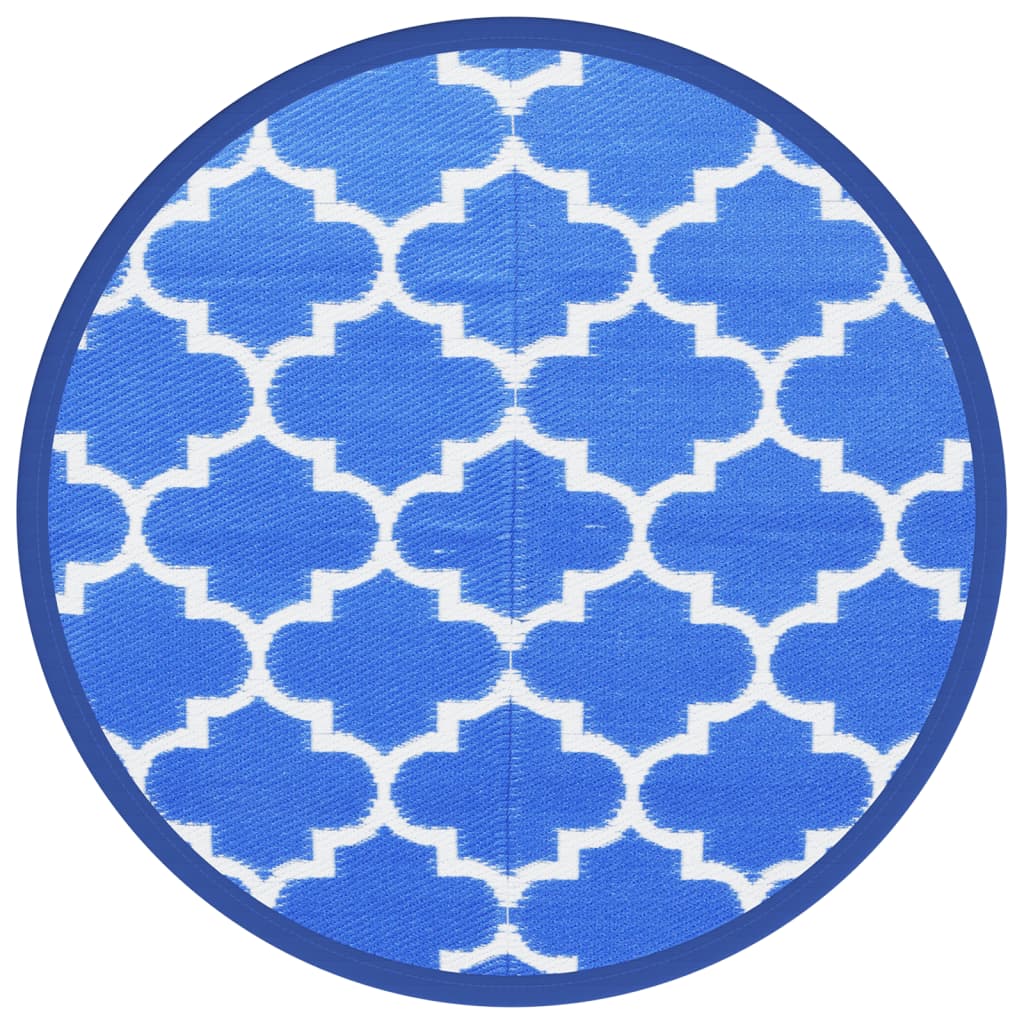 Outdoor-Teppich ARAKIL Blau Ø160 cm PP