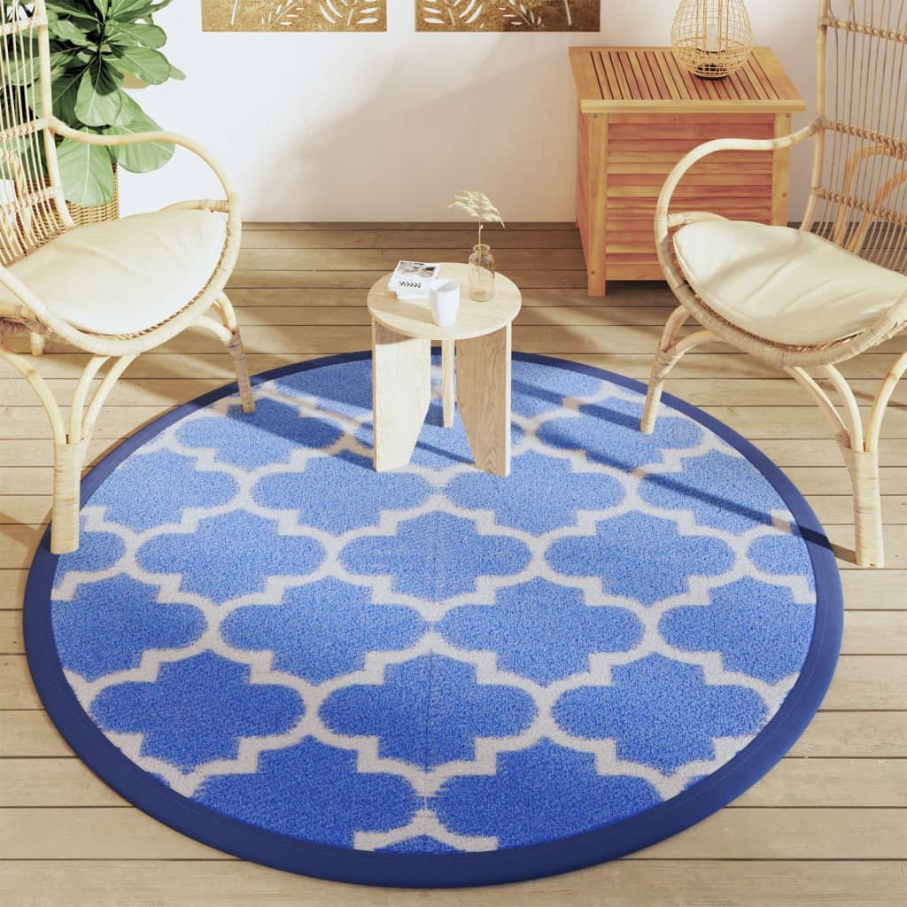 Outdoor-Teppich ARAKIL Blau Ø160 cm PP