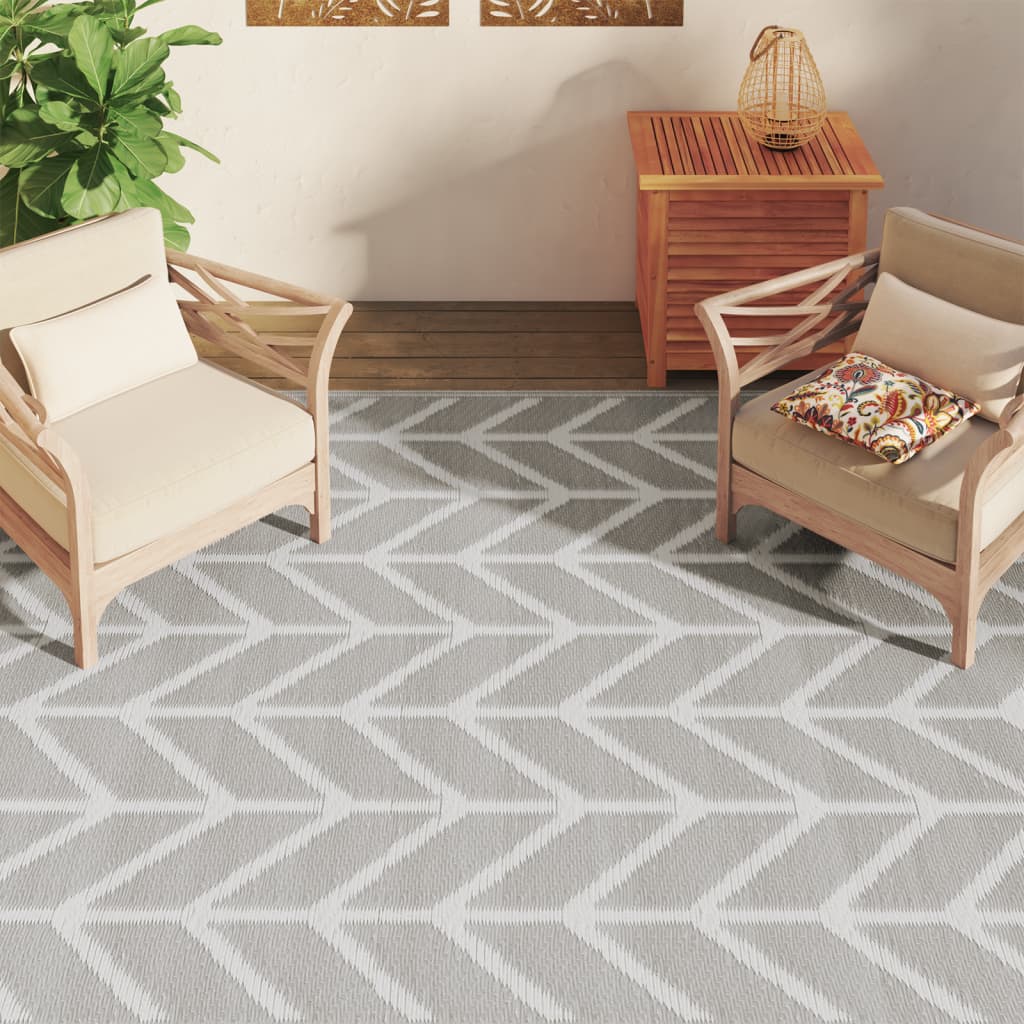 Outdoor-Teppich ARAKIL Grau 190x290 cm PP