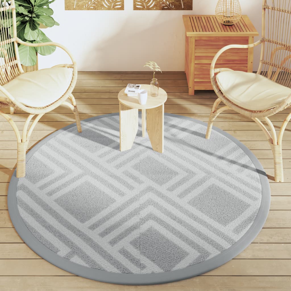 Outdoor-Teppich ARAKIL Grau Ø160 cm PP