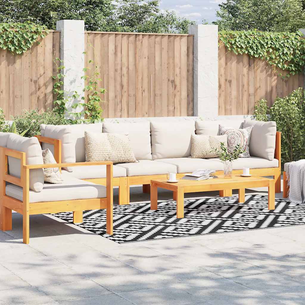 Outdoor-Teppich ARAKIL Weiß und Schwarz 160x230 cm PP