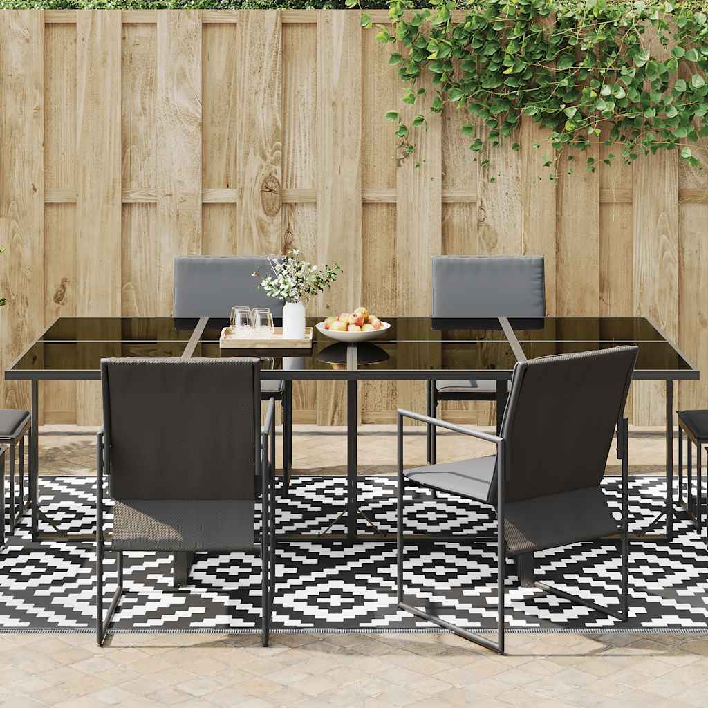 Outdoor-Teppich ARAKIL Weiß und Schwarz 190x290 cm PP