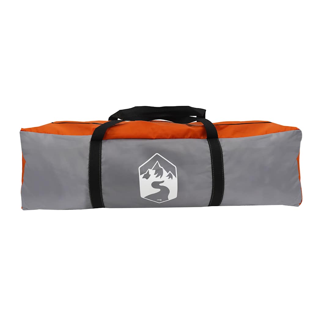 Tunnelzelt 1 Person Grau und Orange Wasserdicht