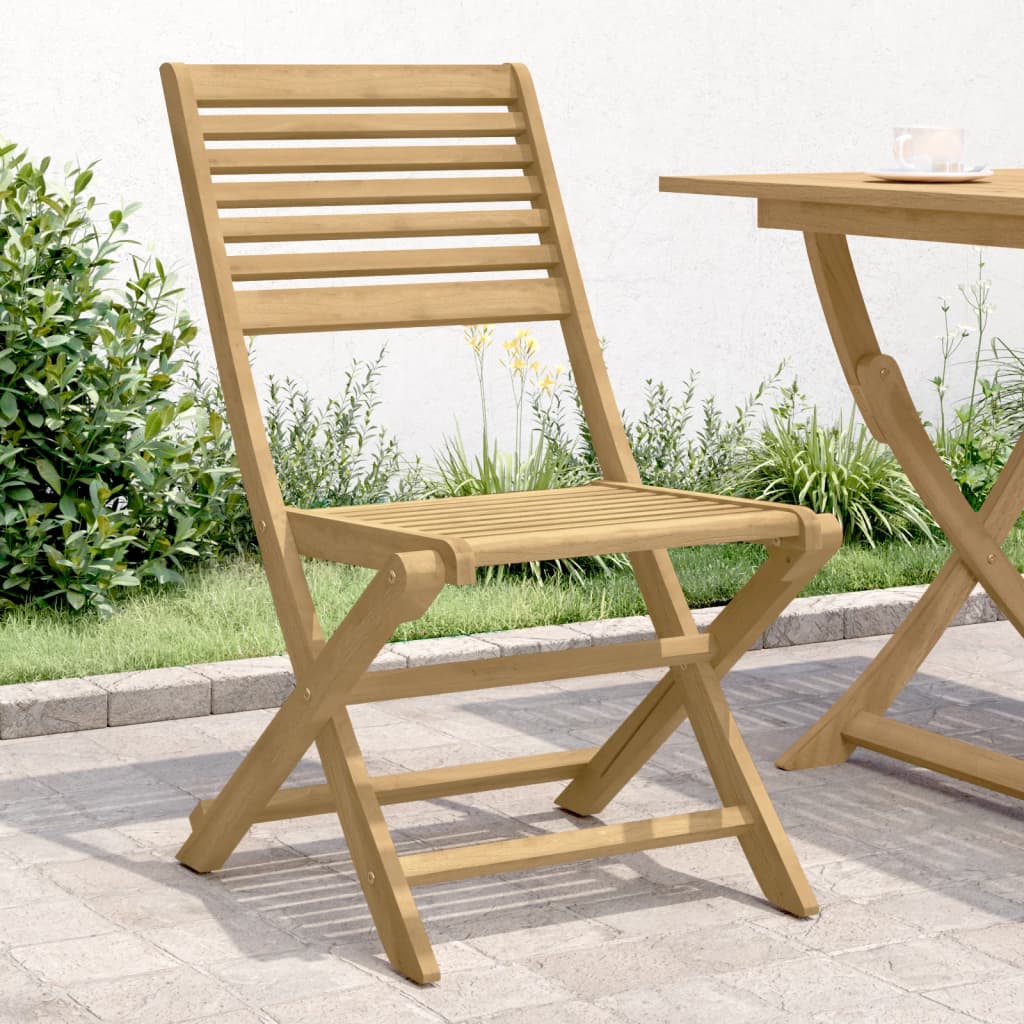 Gartenstühle 2 Stk. Klappbar 48,5x61,5x87 cm Massivholz Akazie