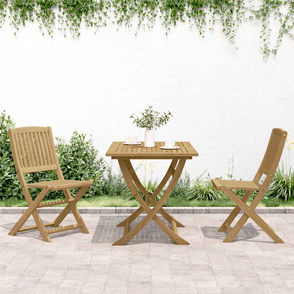 Gartenstühle 2 Stk. Klappbar 44x50x88 cm Massivholz Akazie