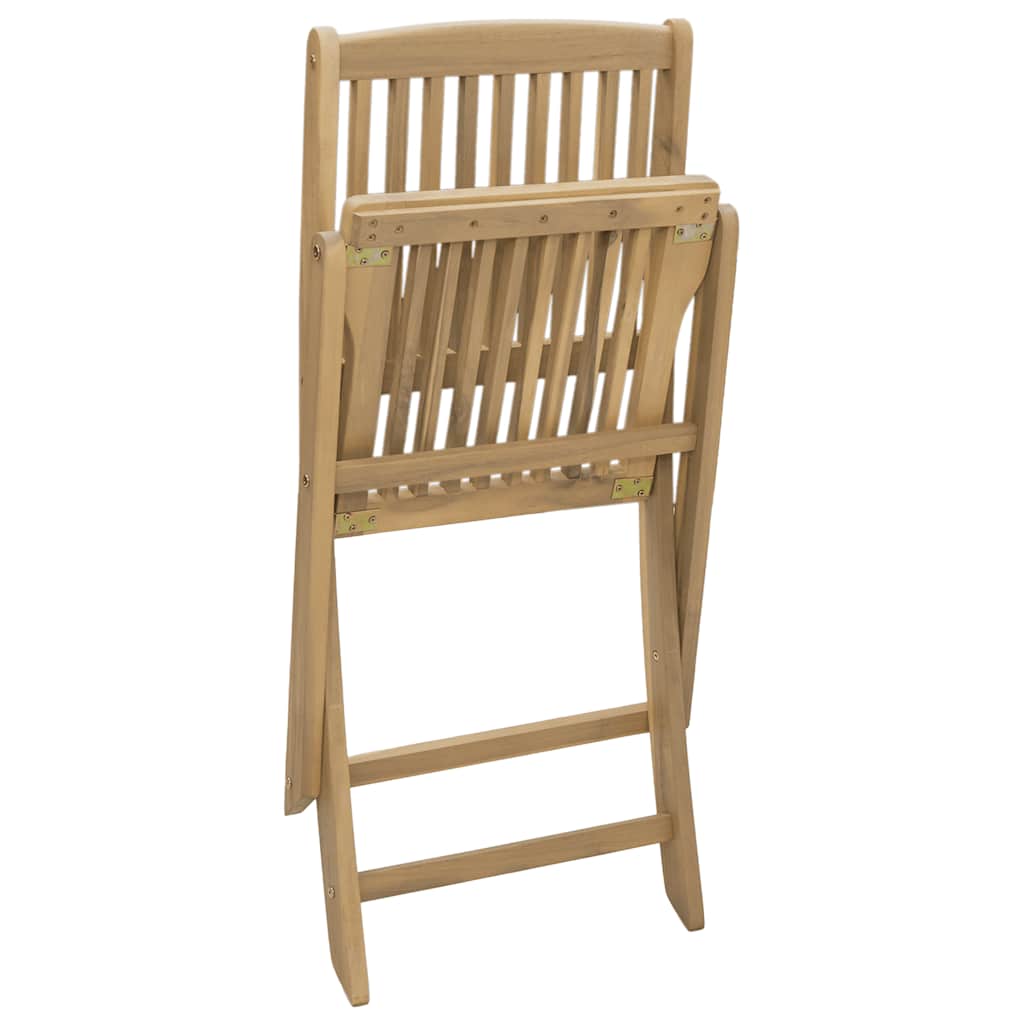 Gartenstühle 2 Stk. Klappbar 44x50x88 cm Massivholz Akazie