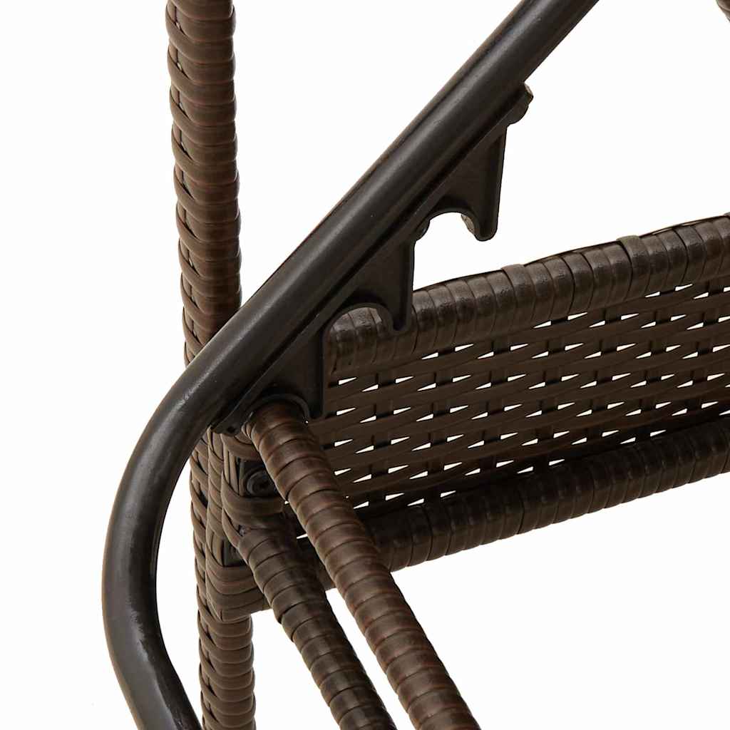 3-fach verstellbare Sonnenliege Poly-Rattan Braun