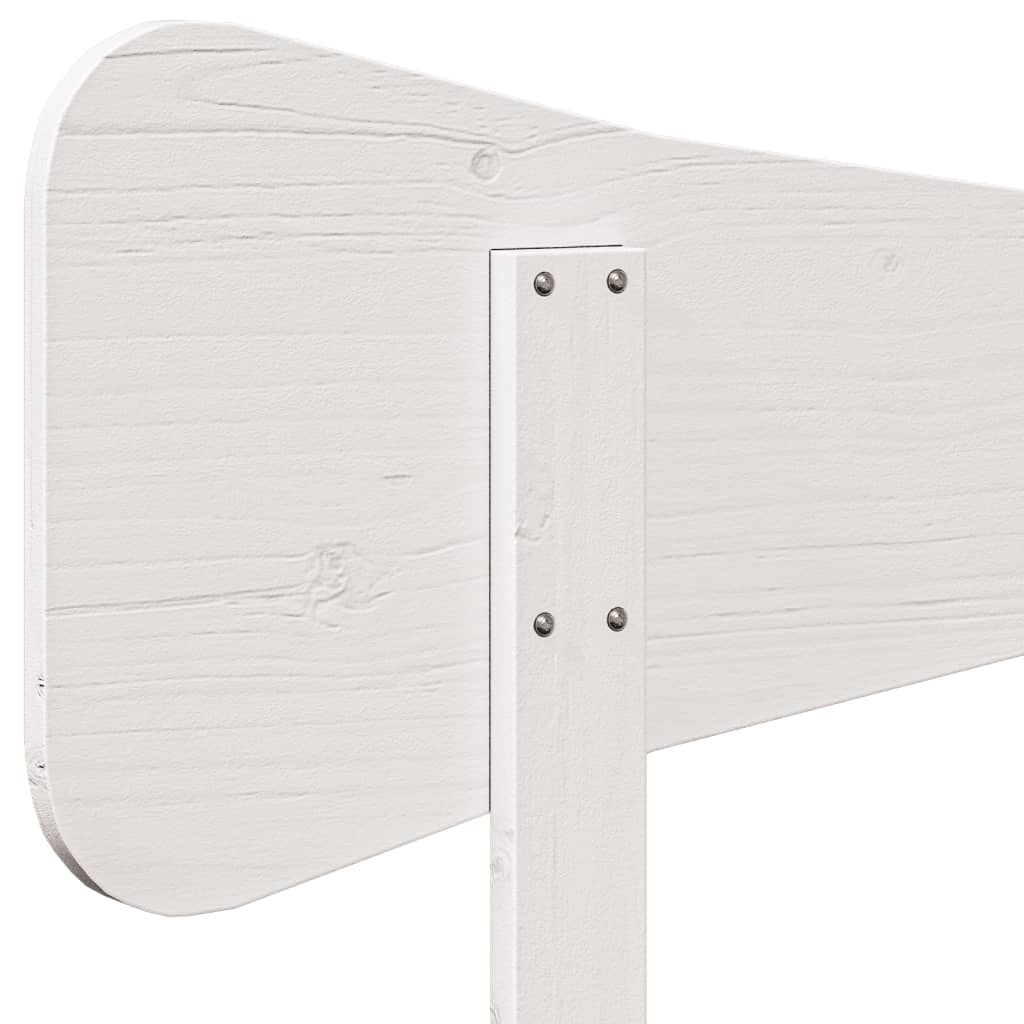 Kopfteil Weiß 135 cm Massivholz Kiefer