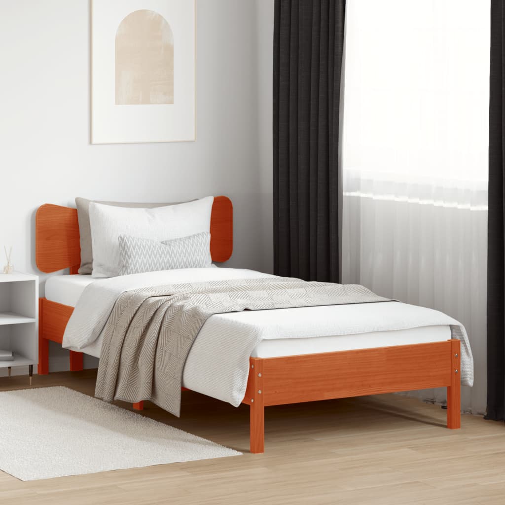 Kopfteil Wachsbraun 100 cm Massivholz Kiefer