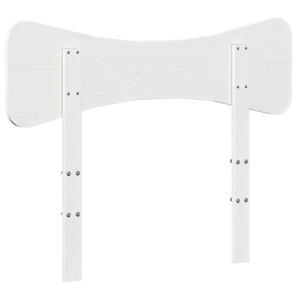 Kopfteil Weiß 90 cm Massivholz Kiefer