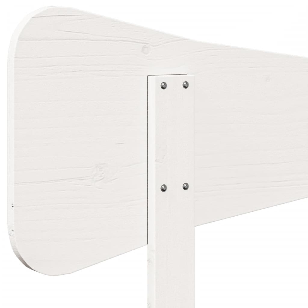 Kopfteil Weiß 90 cm Massivholz Kiefer