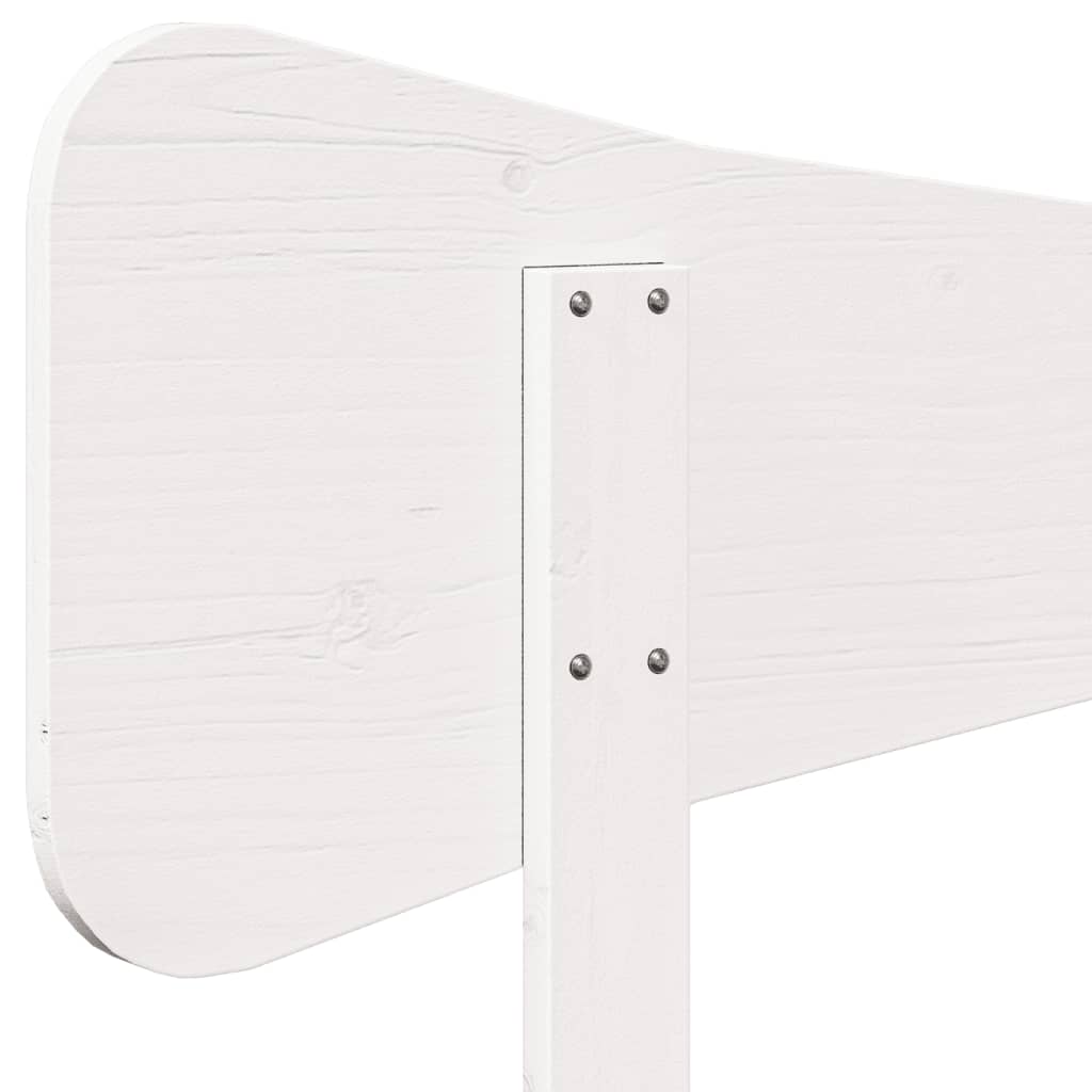 Kopfteil Weiß 75 cm Massivholz Kiefer